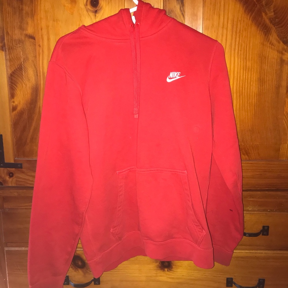 Red Nike hoodie